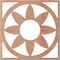 Ekena Millwork Blume Wood Fretwork Pierced Ceiling Medallion, Cherry, 16"OD x 5 1/2"ID x 3/8"T CMWP16X16X0375BLCH - alternate 3